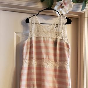 NWT Mini pink & white striped Dress